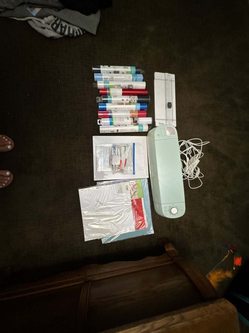 Cricut Explore Air 2 Mint Machine Bundle with Vinyl, Paper, Tools, and Trimmer